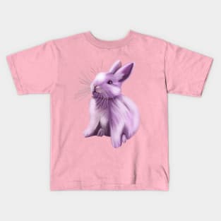 Purple Bunny Rabbit Kids T-Shirt